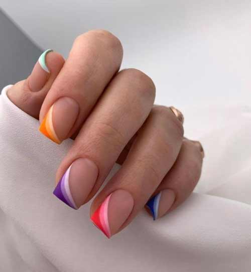 Veste multicolore avec violet