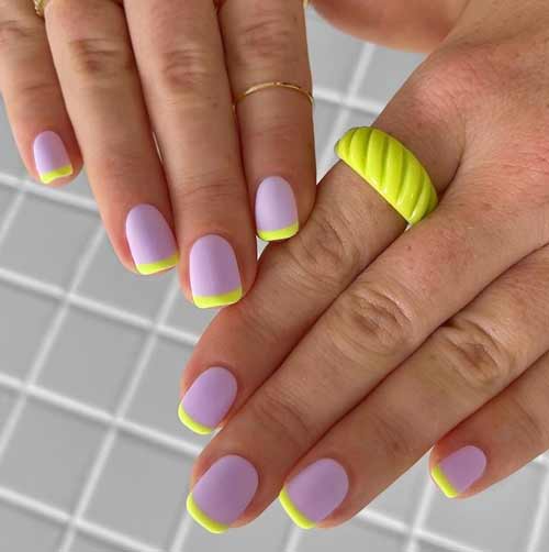 Français pour les ongles carrés courts