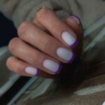French manucure violette