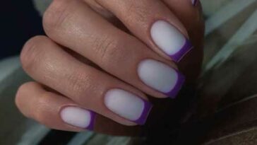 French manucure violette