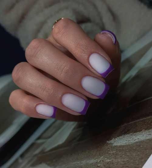 French manucure violette