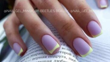 manucure française jaune