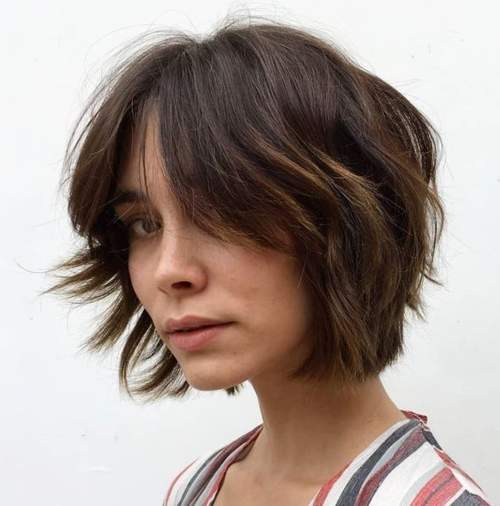 Cascade courte avec style de rideau de frange