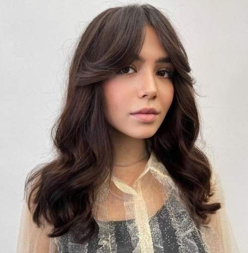 Rideau Bangs 2022 avec coupes de cheveux actuelles: photos, tendances