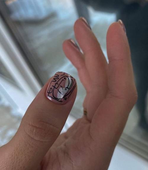 Graffiti sur les ongles: manucure tendance 2022, photo