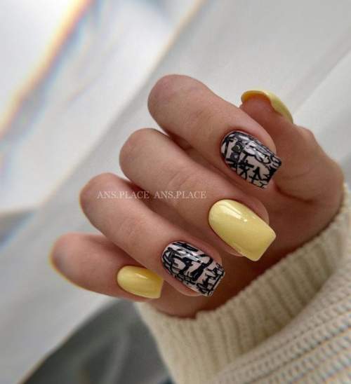 Graffiti sur les ongles: manucure tendance 2022, photo