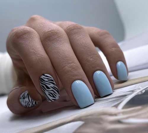 Manucure de bal bleu