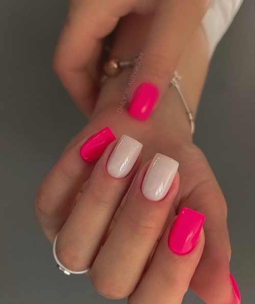 Manucure de graduation au lait rouge