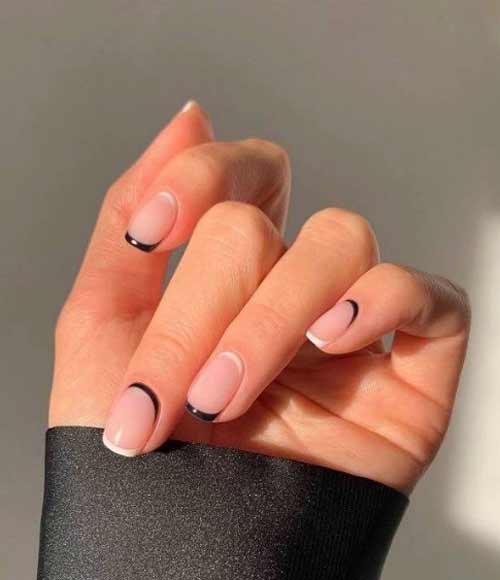 Manucure de bal en noir et blanc