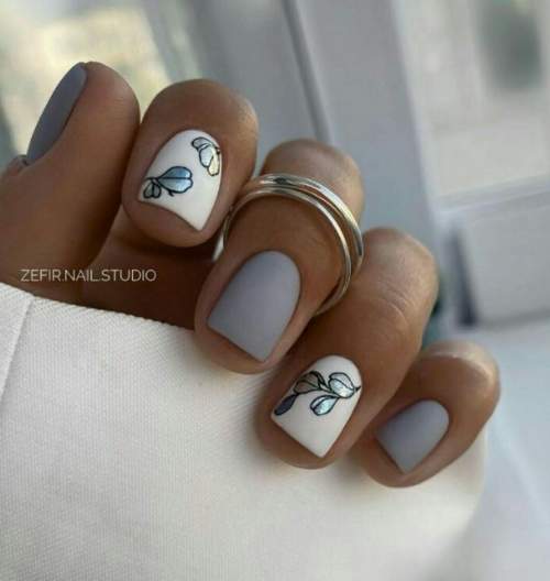 Manucure grise automne