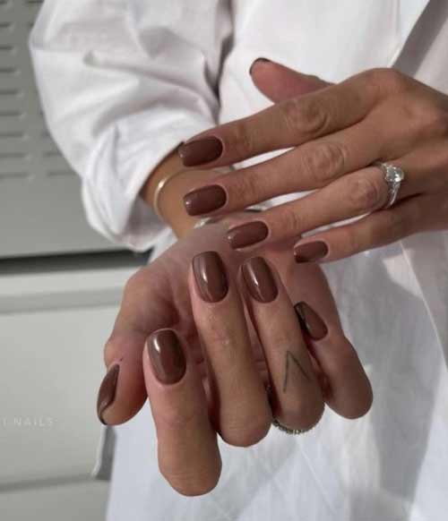 Manucure couleur tendance marron