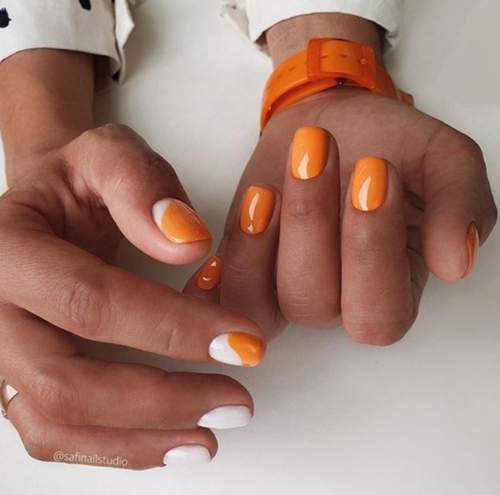 Manucure orange automne