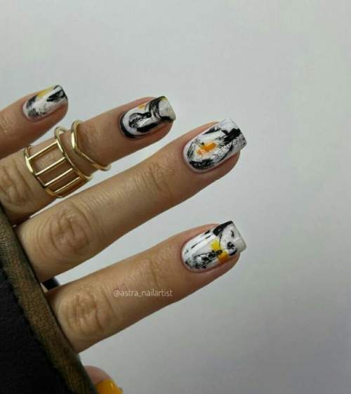 Couleurs d'automne sur les ongles