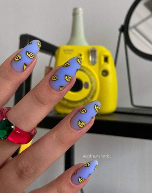 Manucure ongles automne amande