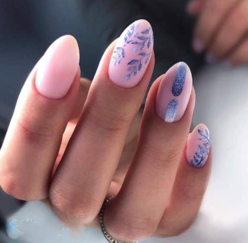 Conception d'ongles roses