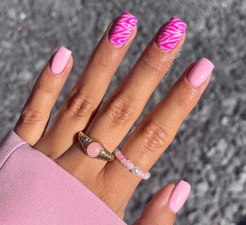 Imprimé zèbre sur les ongles : 100 photos, de belles nouveautés
