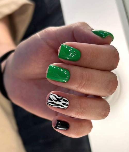 Ongles verts et zèbre