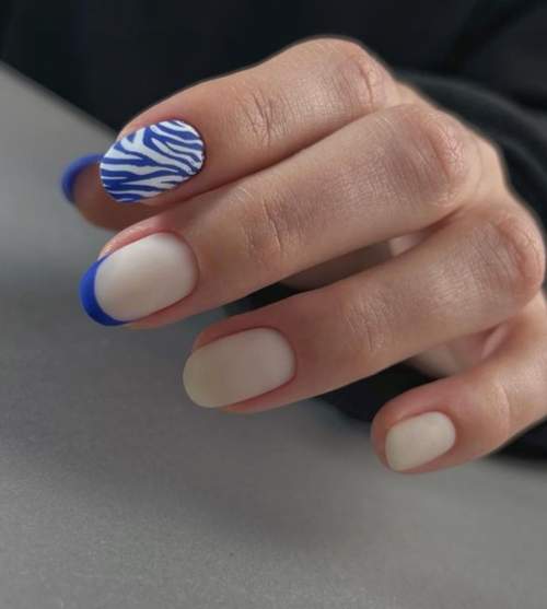 Imprimé zèbre sur les ongles : 100 photos, de belles nouveautés