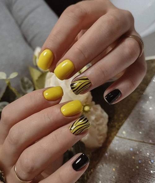 Imprimé zèbre sur les ongles : 100 photos, de belles nouveautés