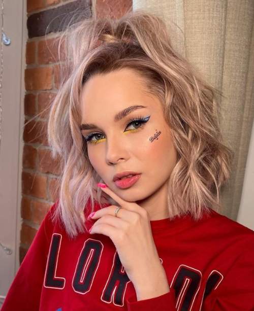 Style de coupe de cheveux hirsute