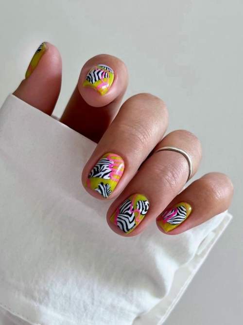 Conception d'ongles de zèbre