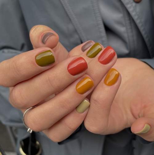 Manucure courte automne