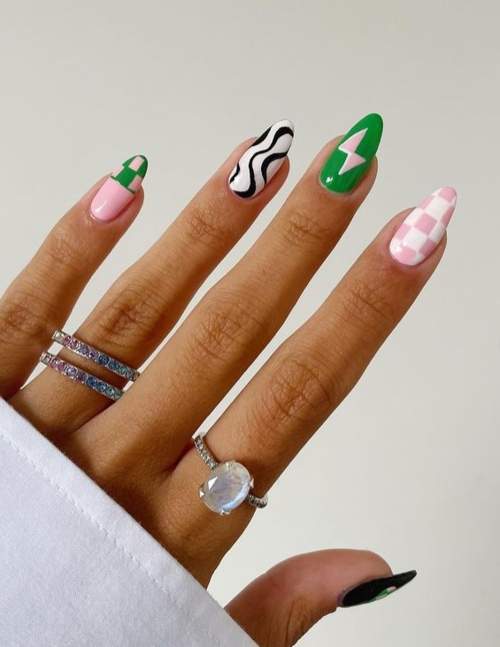 Manucure verte d'automne