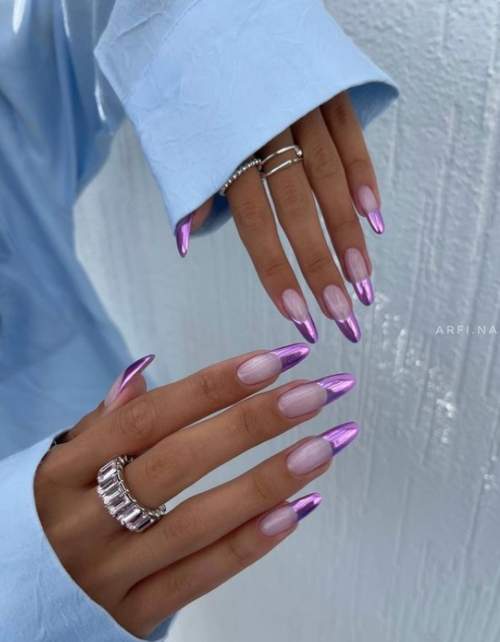 French manucure automne amande