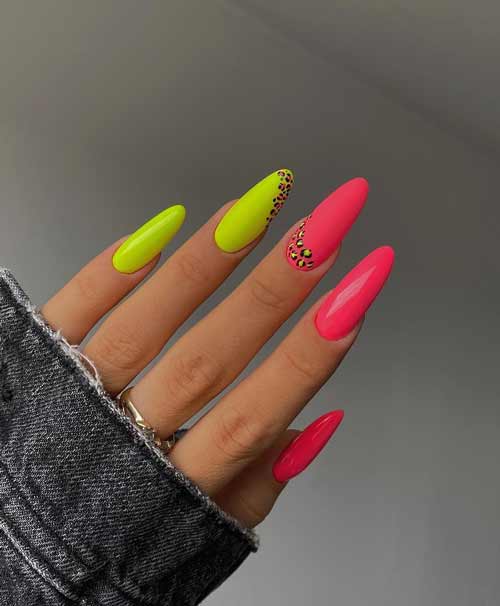 Manucure mate sur les ongles en amande automne