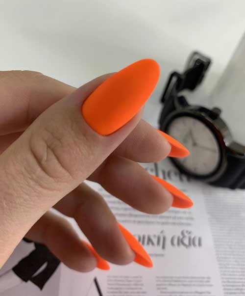 Manucure d'automne mate aux amandes