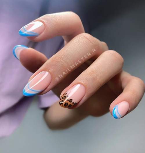 Manucure d'automne 2022 sur la forme en amande : nouvelles photos