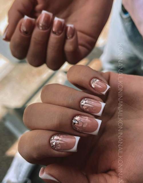 Carré d'automne français blanc et or