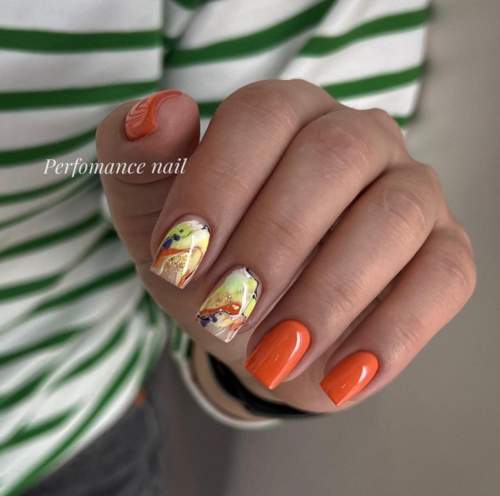 Manucure automne 2022 sur une forme carrée : l'actualité mode