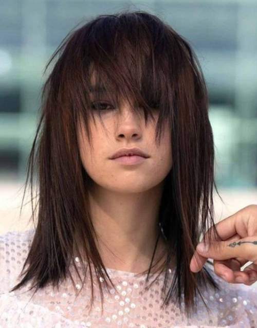 Coupe de cheveux frange originale