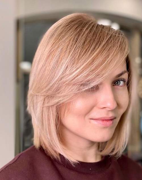 Frange oblique asymétrique