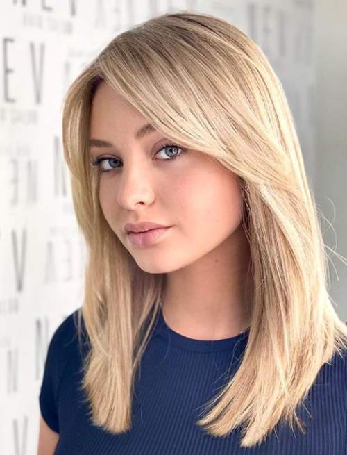 Bob long avec une frange