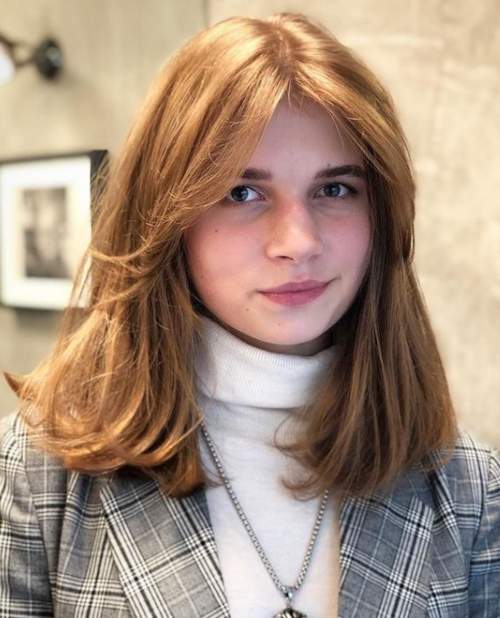 Bob long avec rideau de frange