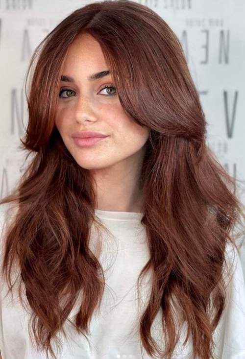 Longue cascade avec frange