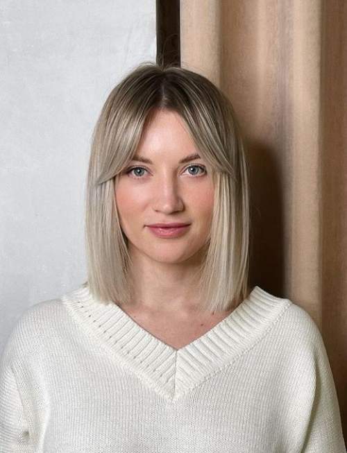 Rideau de frange aux cheveux longs: coupes de cheveux 2023, photo