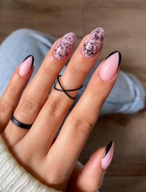 Ongles français courts ovales