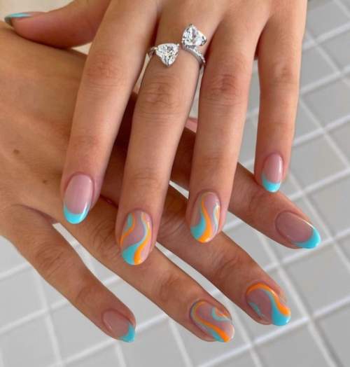 Ongles courts ovales français