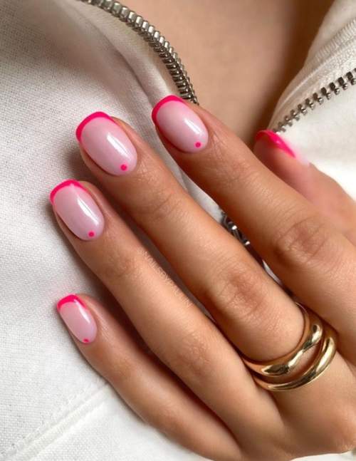 French manucure rouge