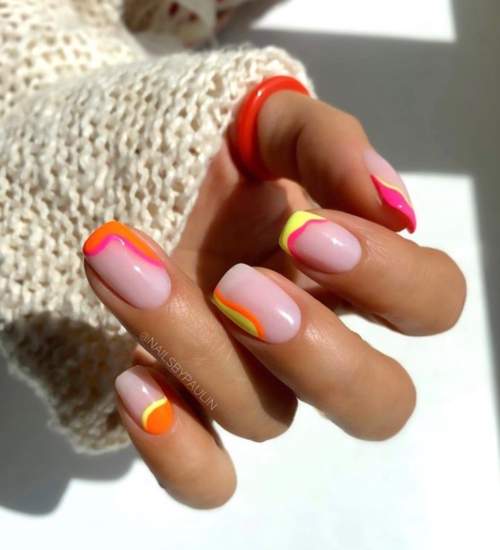 Art français pour les ongles courts