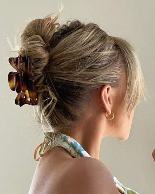 Barrette à imprimé tortue