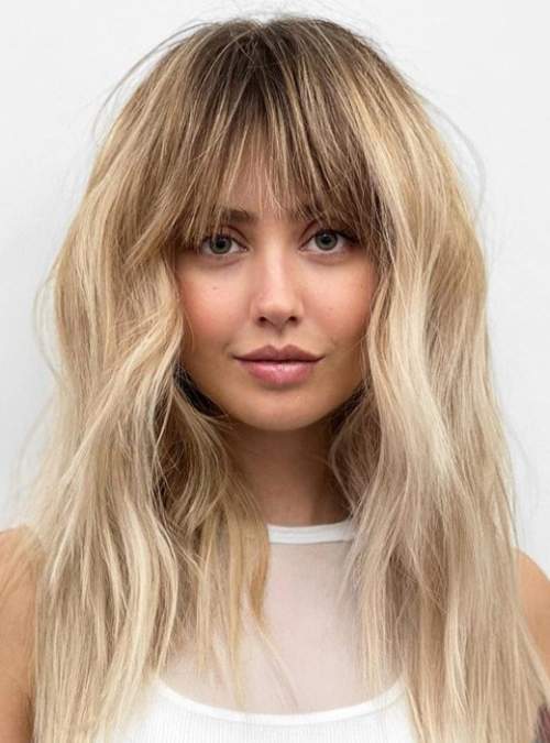 Frange droite à la mode