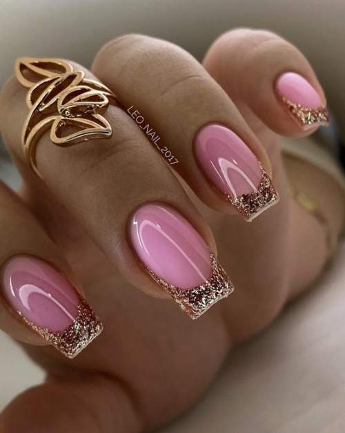 Français avec des paillettes d'or