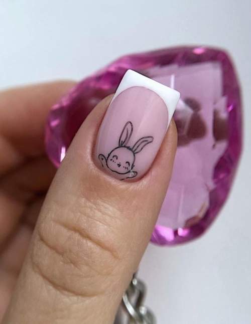 Français avec motif lapin