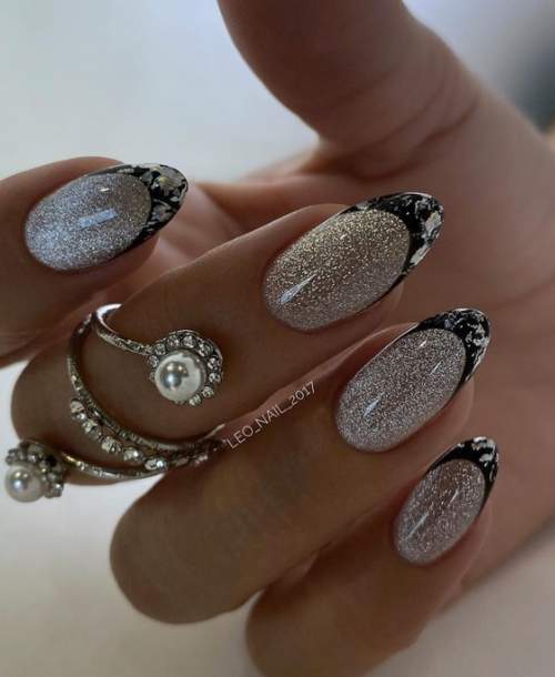 Veste noire brillante