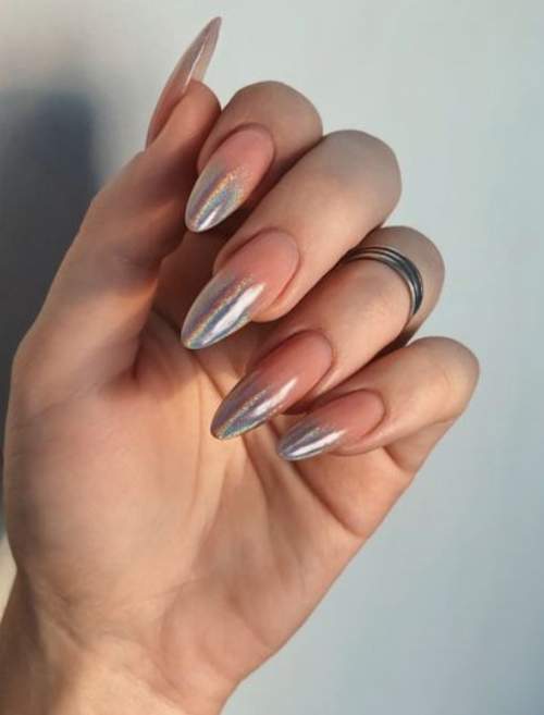 Ongles frottants holographiques