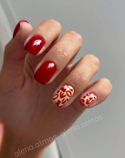 ongles rouge tomate